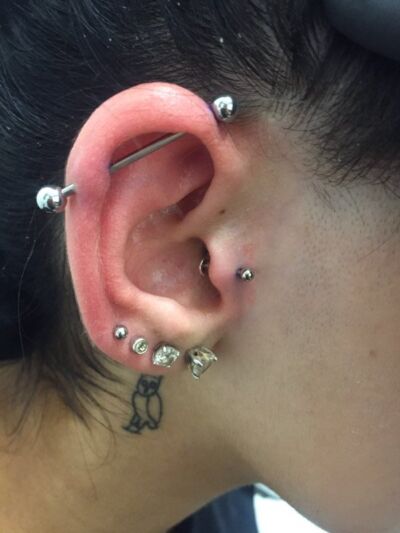 Industrial Piercing by Underground Tattoos Watford