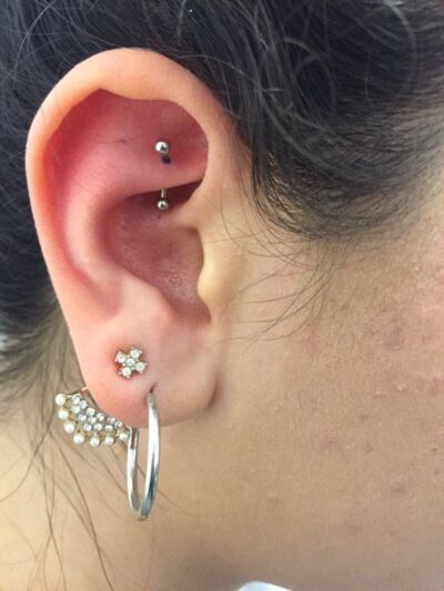 Rook Piercing by Underground Tattoo and Piercing Studio in Watford