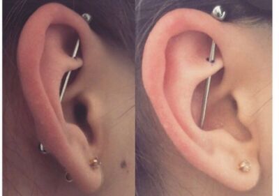 Industrial Piercing by Underground Tattoo and Piercing Studio Watford